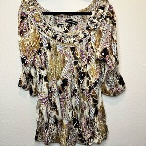 💟 Catherine Malandrino wide neck satin top ☀️ size medium